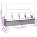 Ligbed met luifel en kussens poly rattan lichtgrijs