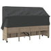 Ligbed met luifel en kussens poly rattan lichtgrijs