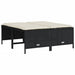 Tuinkrukken met kussens 4 st poly rattan zwart