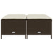 Tuinkrukken met kussens 4 st poly rattan bruin