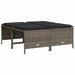 Tuinkrukken met kussens 4 st poly rattan grijs