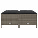 Tuinkrukken met kussens 4 st poly rattan grijs