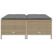 Tuinkrukken met kussens 4 st poly rattan beige