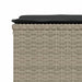 Tuinkrukken met kussens 4 st poly rattan lichtgrijs