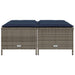 Tuinstoelen met kussens 4 stuks grijs polyrotan
