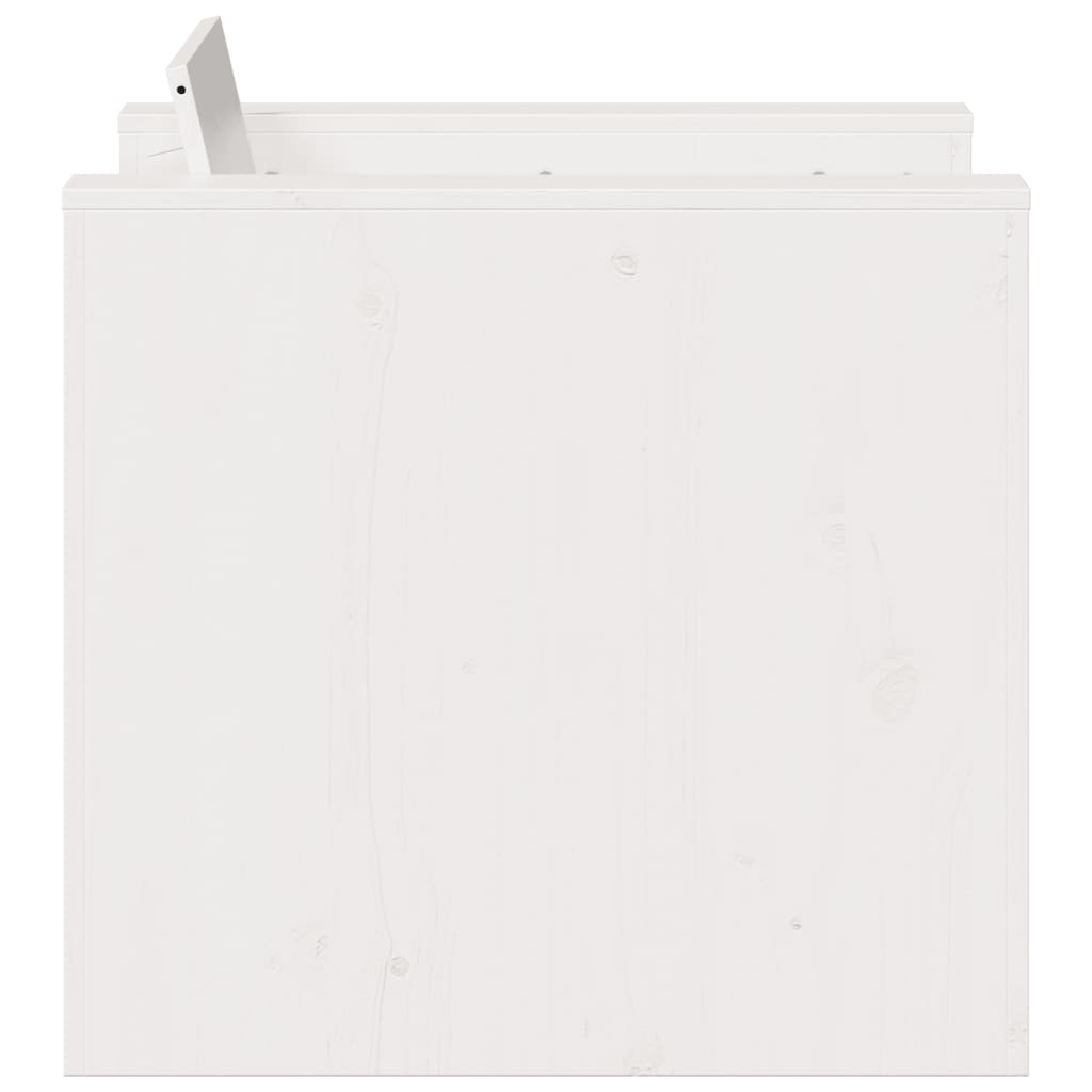 Tuinbank 79x60x62 cm massief grenenhout wit