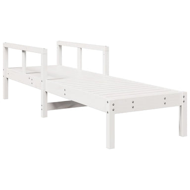 Ligstoel 199,5x62x55 cm massief grenenhout wit