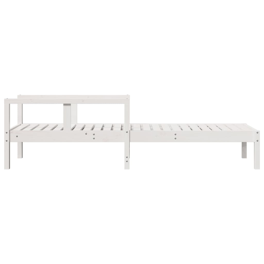 Ligstoel 199,5x62x55 cm massief grenenhout wit