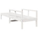 Ligstoel 199,5x62x55 cm massief grenenhout wit