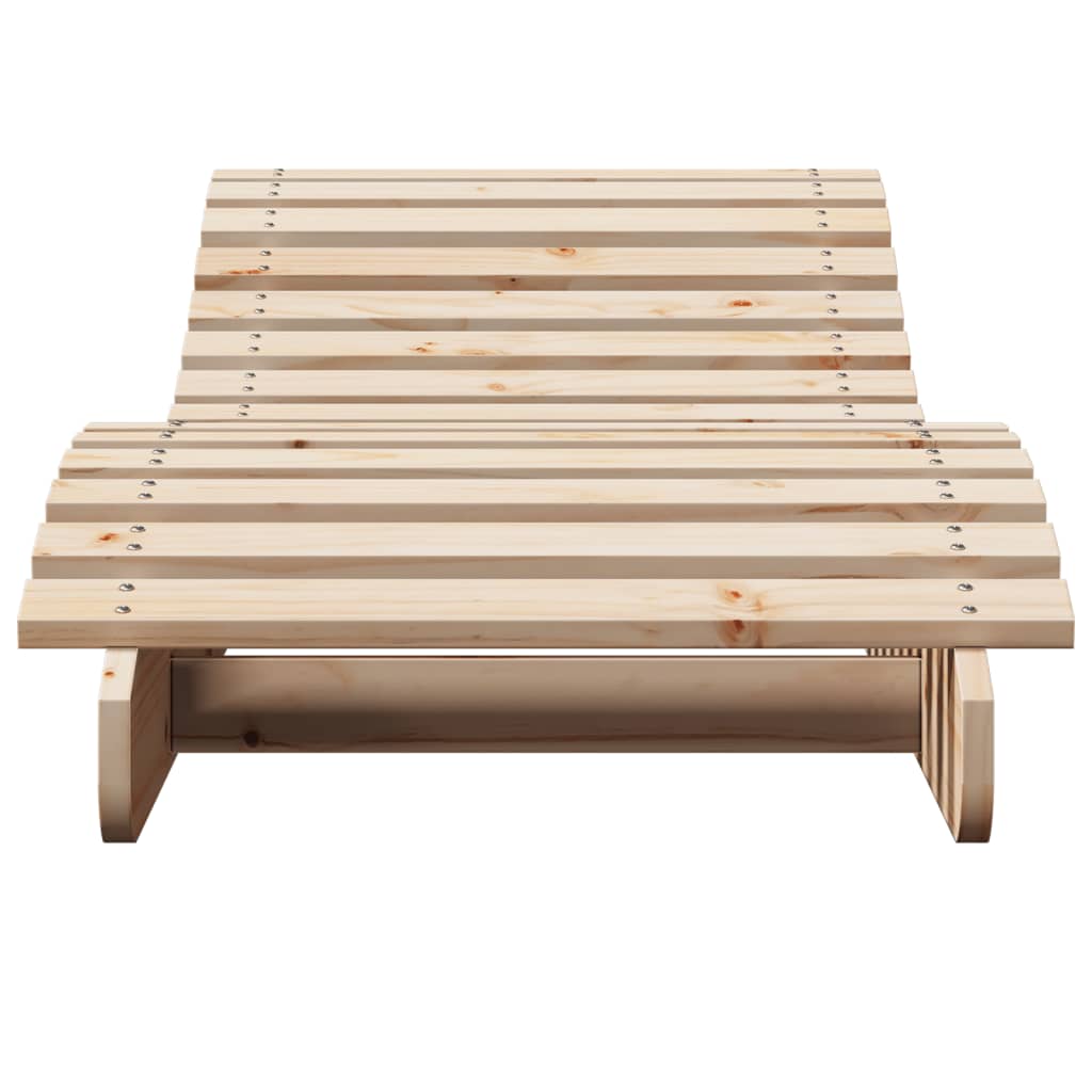 Ligbedden 2 st 205x60x31,5 cm massief grenenhout