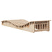 Ligbedden 2 st 205x60x31,5 cm massief grenenhout