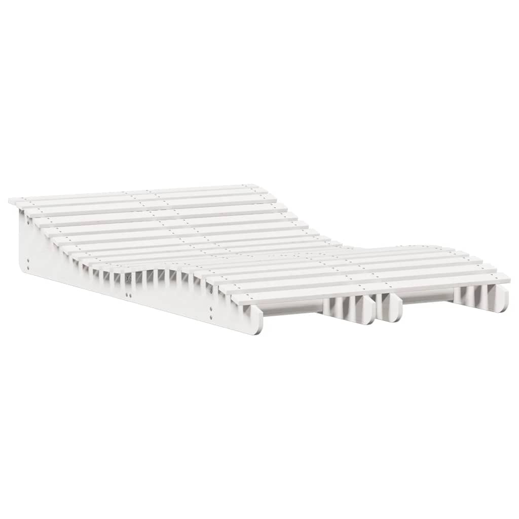 Ligbedden 2 st 205x60x31,5 cm massief grenenhout wit