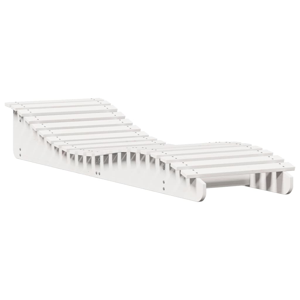 Ligbedden 2 st 205x60x31,5 cm massief grenenhout wit