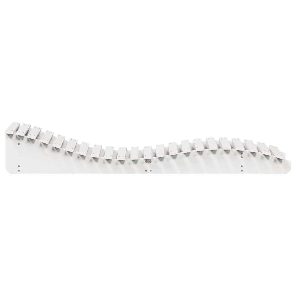 Ligbedden 2 st 205x60x31,5 cm massief grenenhout wit