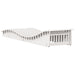 Ligbedden 2 st 205x60x31,5 cm massief grenenhout wit