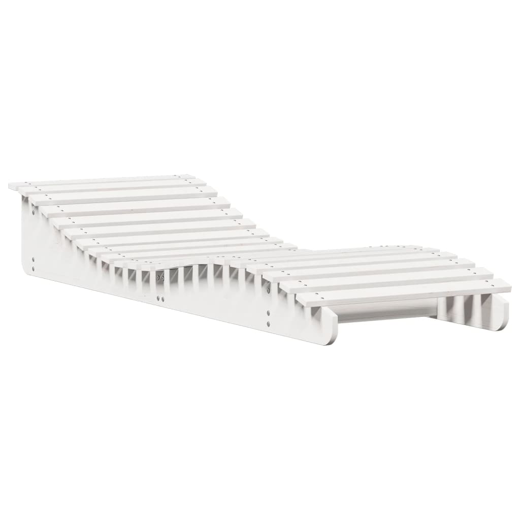 Ligbed 205x70x31,5 cm massief grenenhout wit