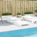 Ligbed 205x70x31,5 cm massief grenenhout wit