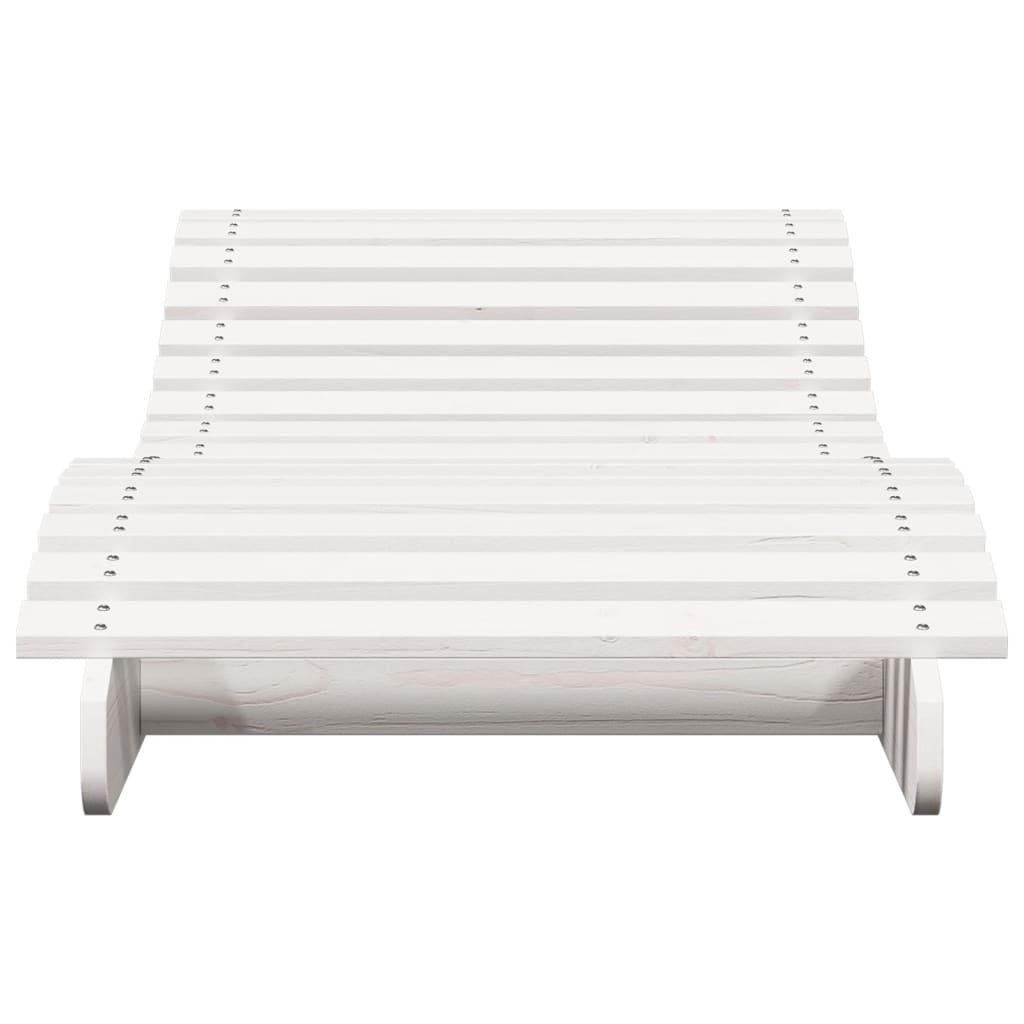 Ligbed 205x70x31,5 cm massief grenenhout wit