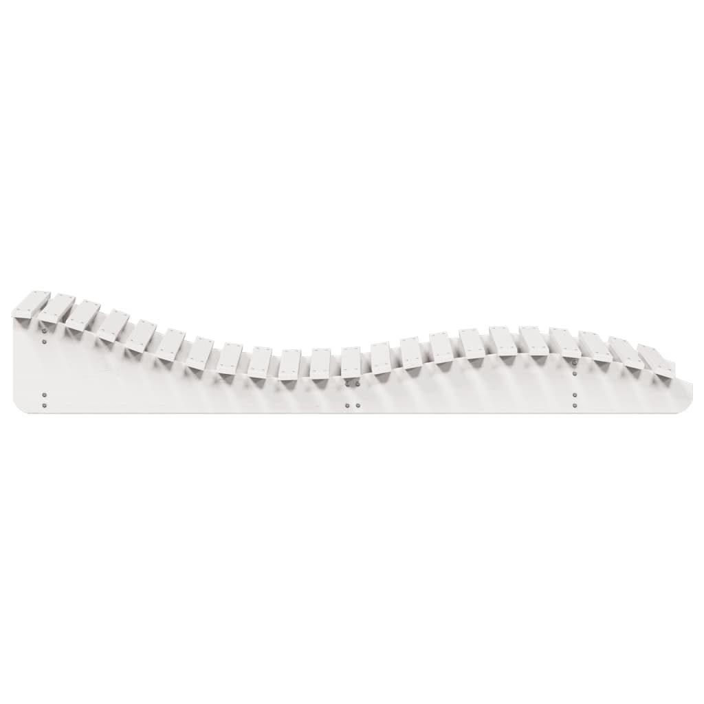 Ligbed 205x70x31,5 cm massief grenenhout wit