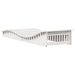 Ligbed 205x70x31,5 cm massief grenenhout wit