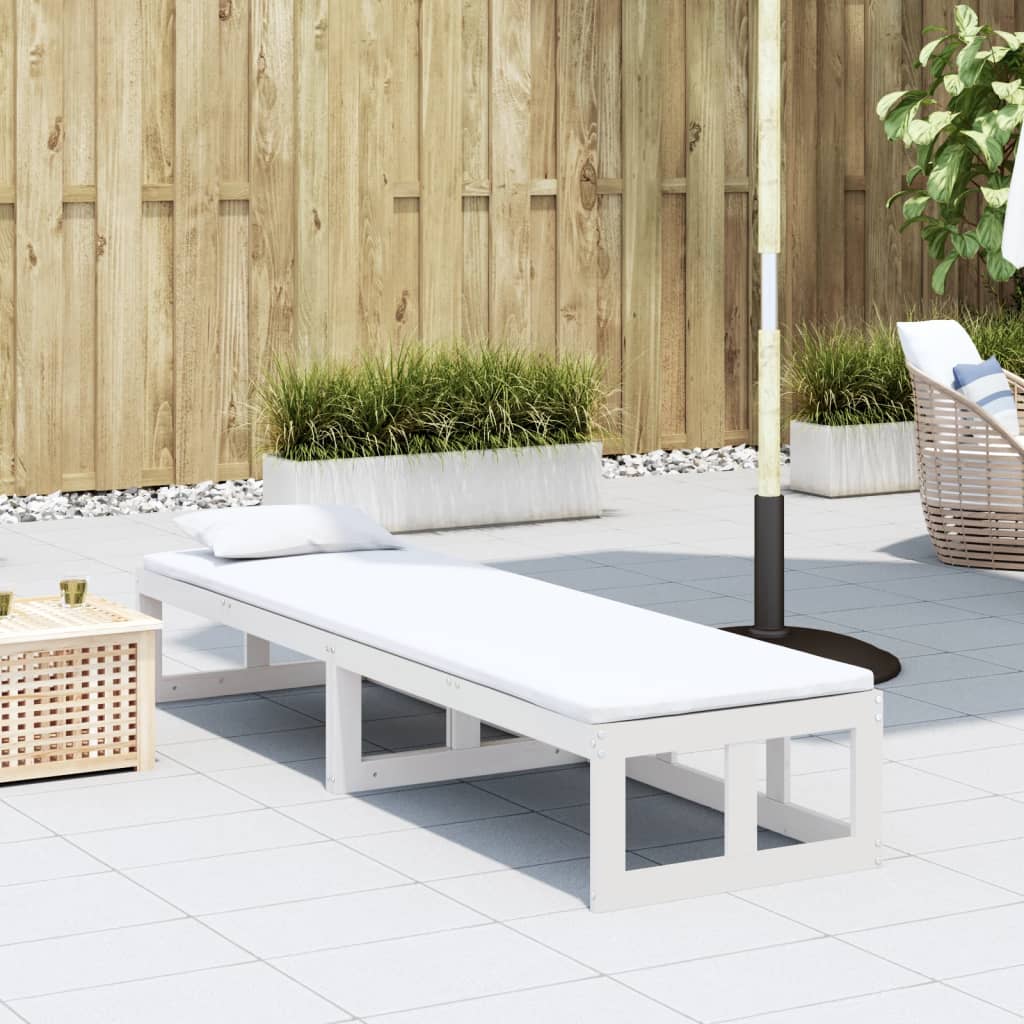 Tuinbank verlengbaar massief grenenhout wit