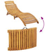 | Ligbed | met kussen beige 55 x 184 x 64cm Massief Acaciahout