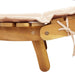 | Ligbed | met kussen beige 55 x 184 x 64cm Massief Acaciahout