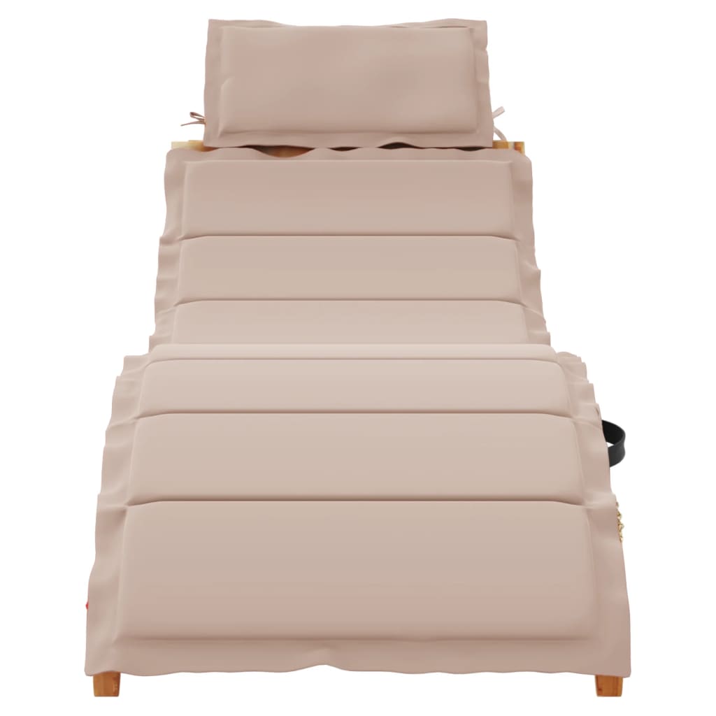 Ligbed Massief Acacia Hout Taupe
