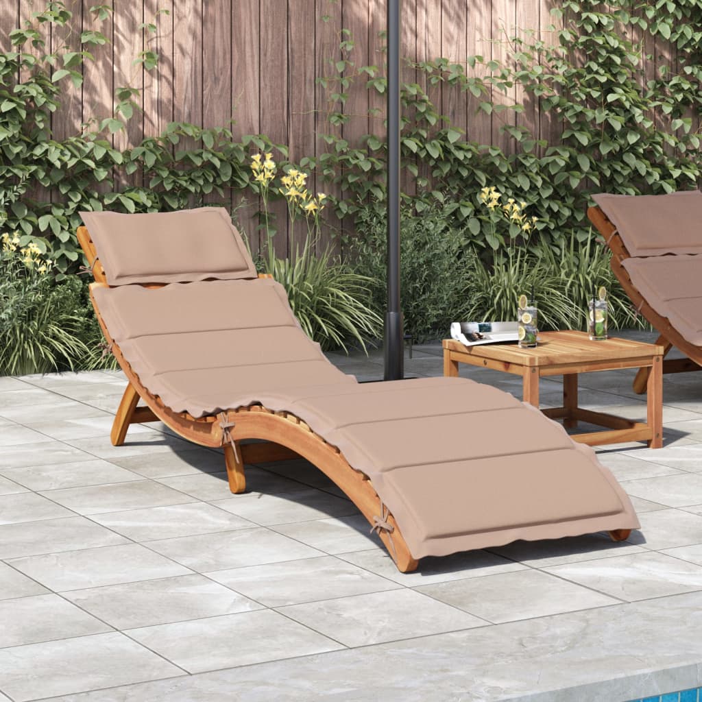 Ligbed Massief Acacia Hout Taupe