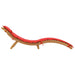 | Ligbed | met kussen taupe 55 x 184 x 64cm Massief Acaciahout