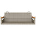 Schommelbank 109x62x40 cm poly rattan grijs