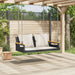 Schommelbank met kussens 109x62x40 cm poly rattan zwart