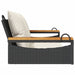 Schommelbank met kussens 109x62x40 cm poly rattan zwart