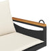 Schommelbank met kussens 109x62x40 cm poly rattan zwart