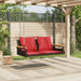 Schommelbank met kussens 109x62x40 cm poly rattan bruin