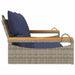 Schommelbank met kussens 109x62x40 cm poly rattan grijs