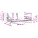 Schommelbank met kussens 109x62x40 cm poly rattan grijs