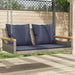 Schommelbank met kussens 109x62x40 cm poly rattan grijs