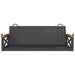 Schommelbank 109x62x40 cm poly rattan zwart