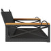 Schommelbank 109x62x40 cm poly rattan zwart