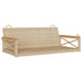 Schommelbank 109x62x40 cm poly rattan beige