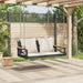 Schommelbank met kussens 109x62x40 cm poly rattan zwart