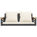 Schommelbank met kussens 109x62x40 cm poly rattan zwart