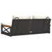 Schommelbank met kussens 109x62x40 cm poly rattan zwart