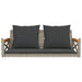 Schommelbank met kussens 109x62x40 cm poly rattan grijs