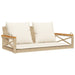 Schommelbank met kussens 109x62x40 cm poly rattan beige