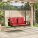 Schommelbank met kussens 109x62x40 cm poly rattan bruin