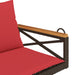 Schommelbank met kussens 109x62x40 cm poly rattan bruin