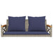 Schommelbank met kussens 109x62x40 cm poly rattan grijs