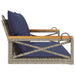 Schommelbank met kussens 109x62x40 cm poly rattan grijs